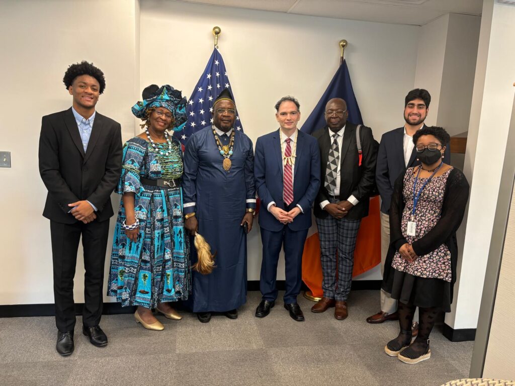 PHOTO-2024-07-31-12-20-05-1024x768 Meeting with His Majesty Andre Flobert Nana and Edward Mermelstein (International Affairs) of the mayor office at New York City